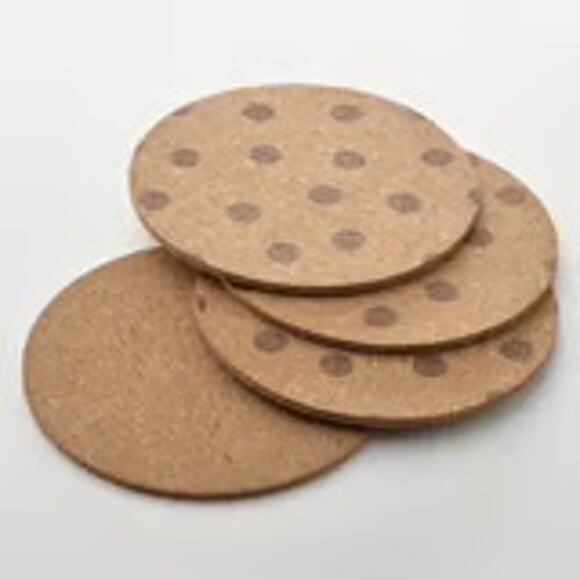 SOLABBORRE 4-Pack No-Slip Cork Coasters That Hush the Clink Clatter - Picture 1 of 3